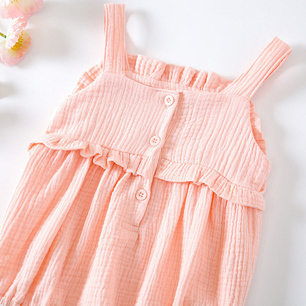 MyKids-USA® Baby Girl Floral Embroidered Pattern Lace Design Solid Color Sleeveless bodysuit