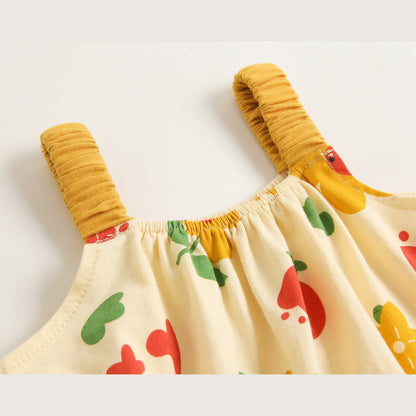 MyKids-USA® Baby Girl Floral Print Pattern Sleeveless Tops Combo Shorts Sets