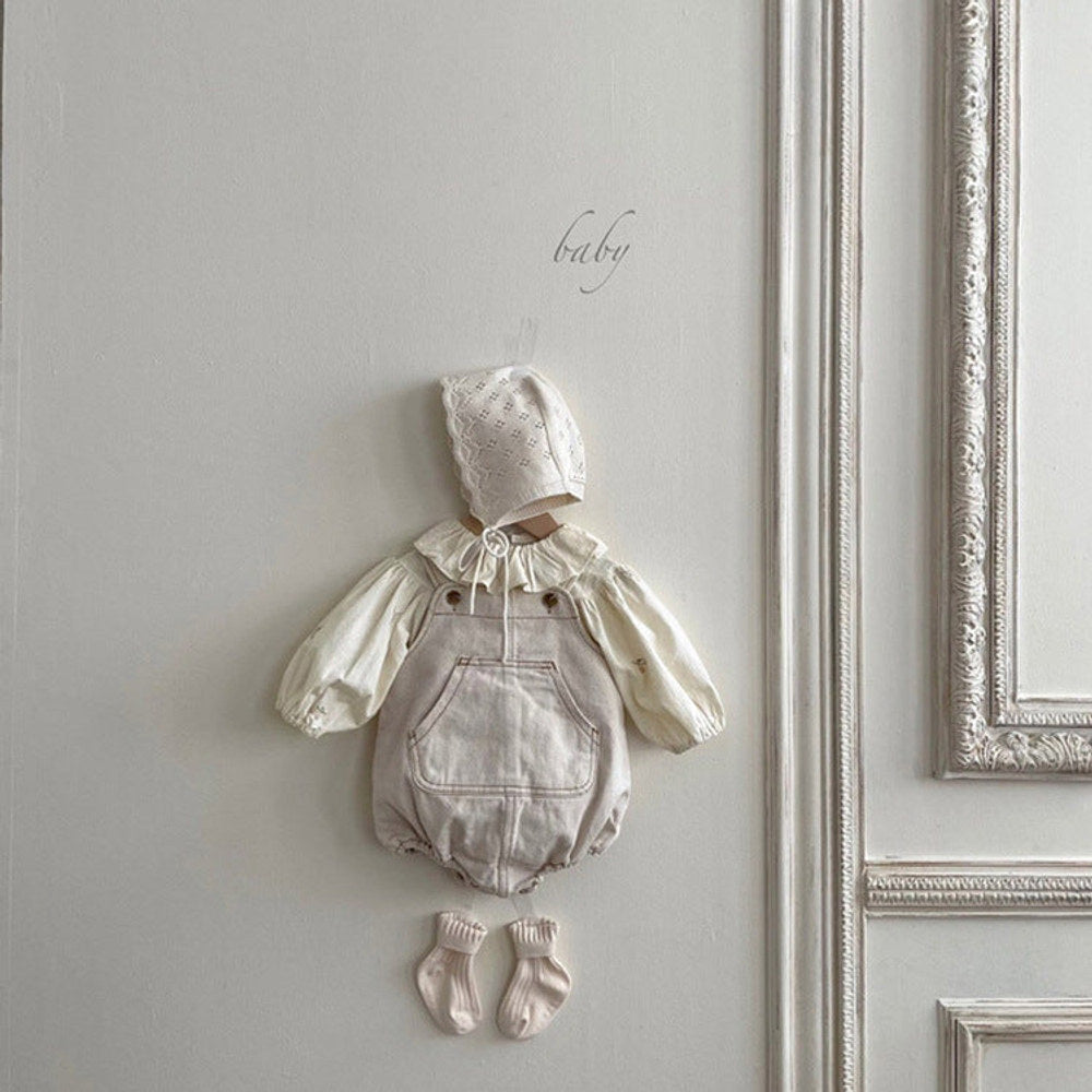 MyKids-USA® Baby Flower Embroidered Pattern Ruffle Lapel Design Quality bodysuit & Shirt