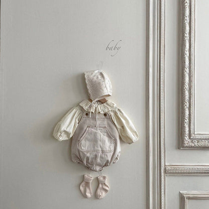 MyKids-USA® Baby Flower Embroidered Pattern Ruffle Lapel Design Quality bodysuit & Shirt