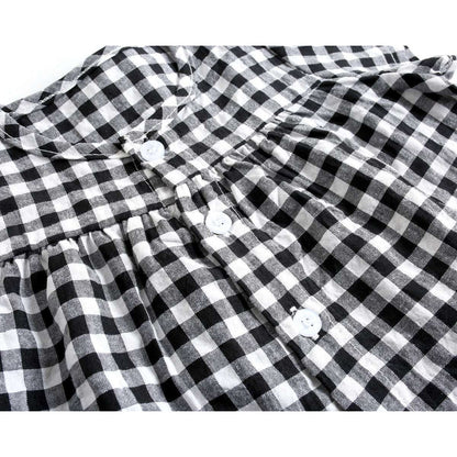 MyKids-USA® Baby Girl Plaid Pattern Single Breasted Design Shirt Combo Shorts Sets