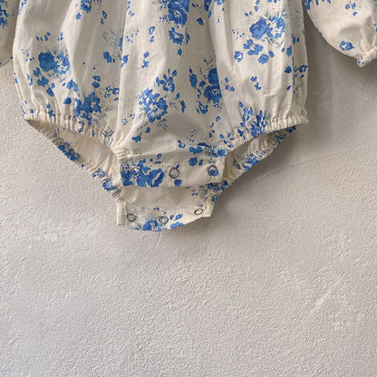 MyKids-USA® Baby Flower Pattern Stand Collar Long Sleeve bodysuit
