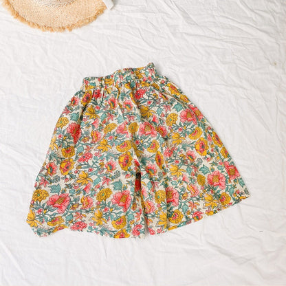 MyKids-USA® Baby Girl Floral Print Pattern Wide Leg Pants In