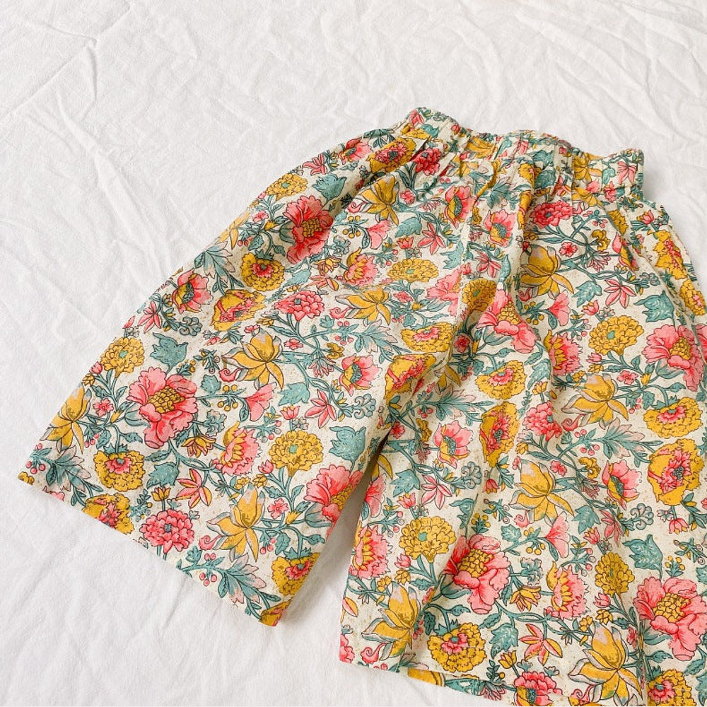 MyKids-USA® Baby Girl Floral Print Pattern Wide Leg Pants In