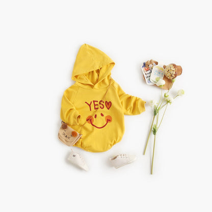 MyKids-USA® Baby Girl Cartoon Pattern Long Sleeved Funny bodysuit With Hat