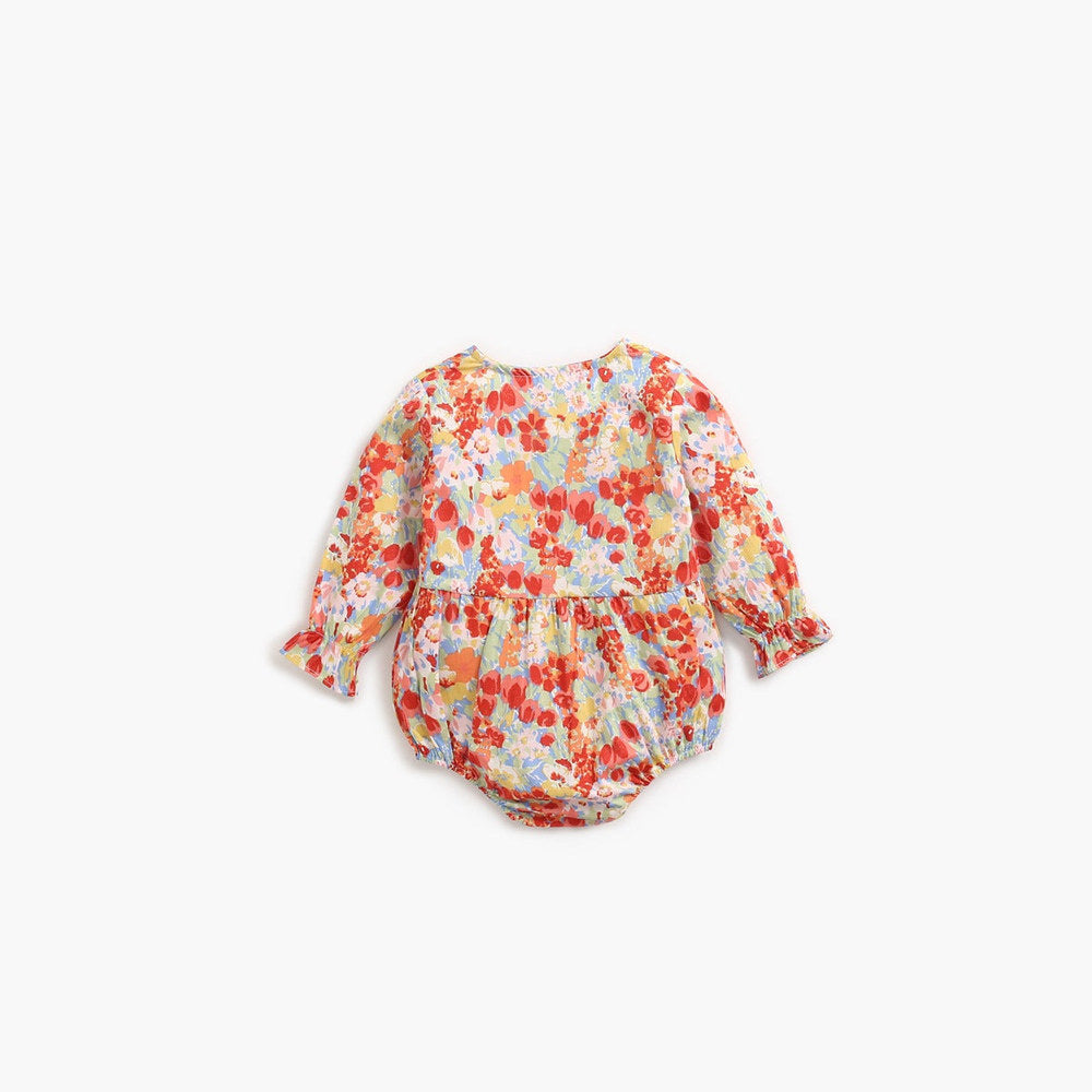 MyKids-USA® Baby Girl Flower Pattern Long Sleeved Fashion Bodysuit bodysuit & Headband