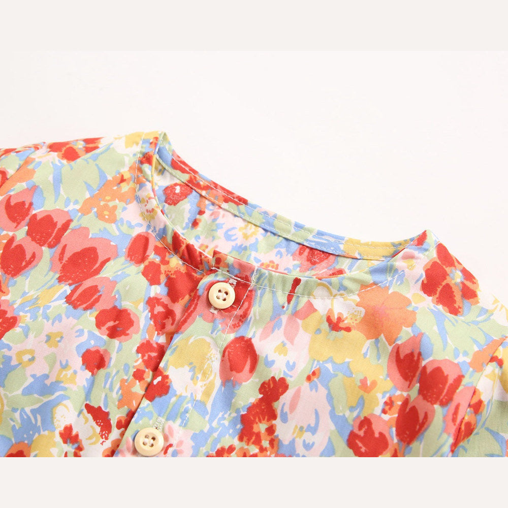 MyKids-USA® Baby Girl Flower Pattern Long Sleeved Fashion Bodysuit bodysuit & Headband