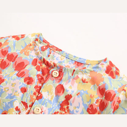 MyKids-USA® Baby Girl Flower Pattern Long Sleeved Fashion Bodysuit bodysuit & Headband