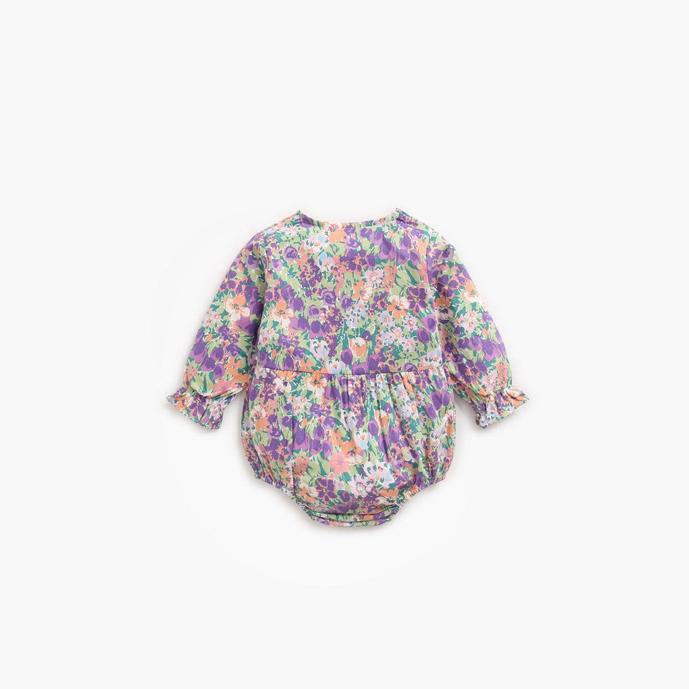 MyKids-USA® Baby Girl Flower Pattern Long Sleeved Fashion Bodysuit bodysuit & Headband