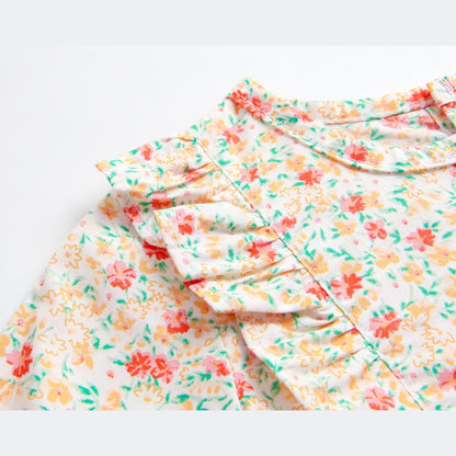 MyKids-USA® Baby Girl Allover Floral Print Longsleeve Thin Style bodysuit