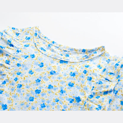 MyKids-USA® Baby Girl Allover Floral Print Longsleeve Thin Style bodysuit