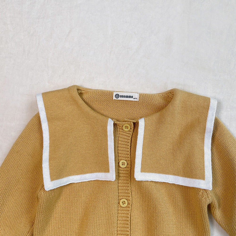 MyKids-USA® Baby Girl Bear Embroidery Graphic Single Breasted Design Lapel Cardigan