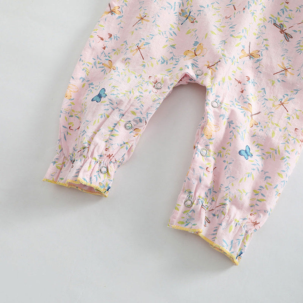 MyKids-USA® Baby Girl Butterfly Pattern Ruffle Collar Cute Jumpsuit