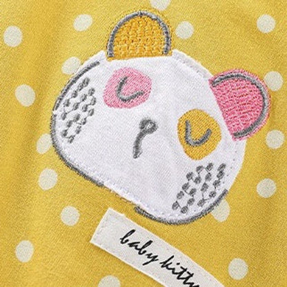 MyKids-USA® Baby Girl Car Patched & Dot Graphic Long Hoodie Combo Leggings Sets