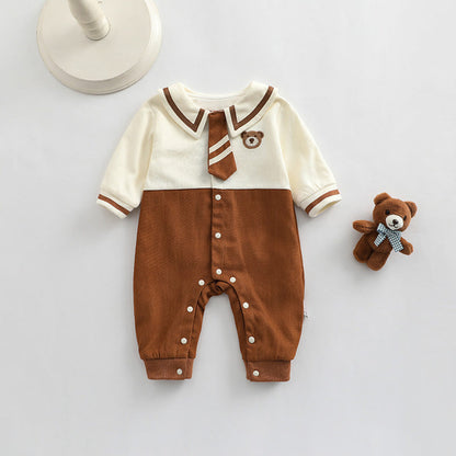 MyKids-USA® Baby Girl Cartoon Bear Embroidered Pattern College Style Kids Valentine’s Day Clothes