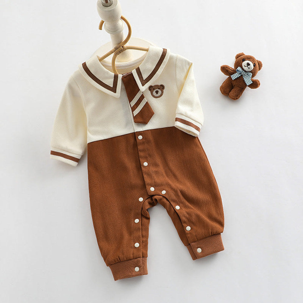 MyKids-USA® Baby Girl Cartoon Bear Embroidered Pattern College Style Kids Valentine’s Day Clothes