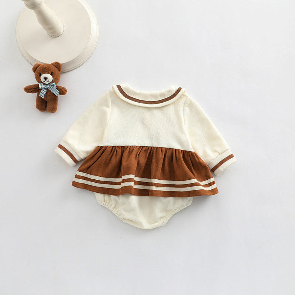 MyKids-USA® Baby Girl Cartoon Bear Embroidered Pattern College Style Kids Valentine’s Day Clothes