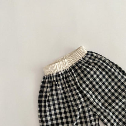 MyKids-USA® Baby Girl Plaid Patttern Lace Design Long Pants