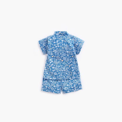 MyKids-USA® Baby Printed Pattern Belt Design T-Shirt Combo Shorts Japan Style One Pieces Sets Pajamas