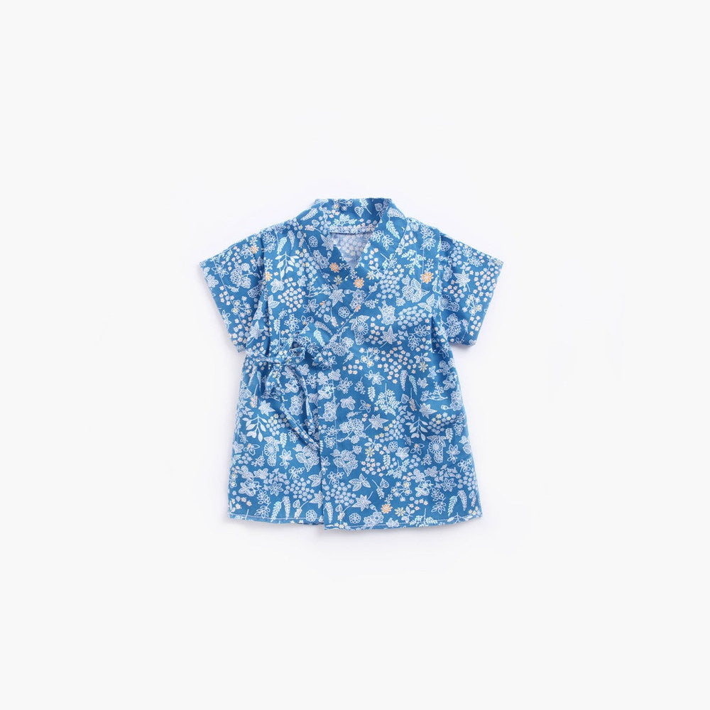 MyKids-USA® Baby Printed Pattern Belt Design T-Shirt Combo Shorts Japan Style One Pieces Sets Pajamas