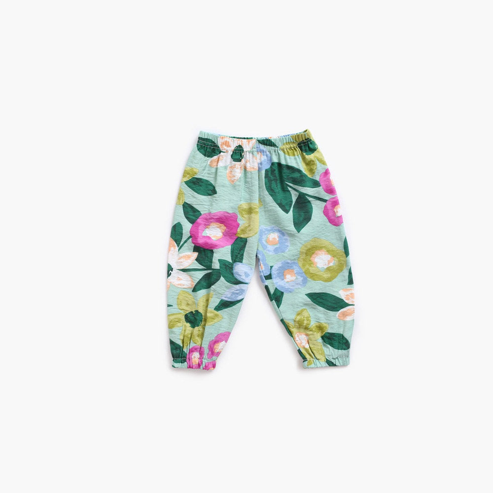 MyKids-USA® Baby Girl Floral Print O-Neck T-Shirt Combo Trousers Sets
