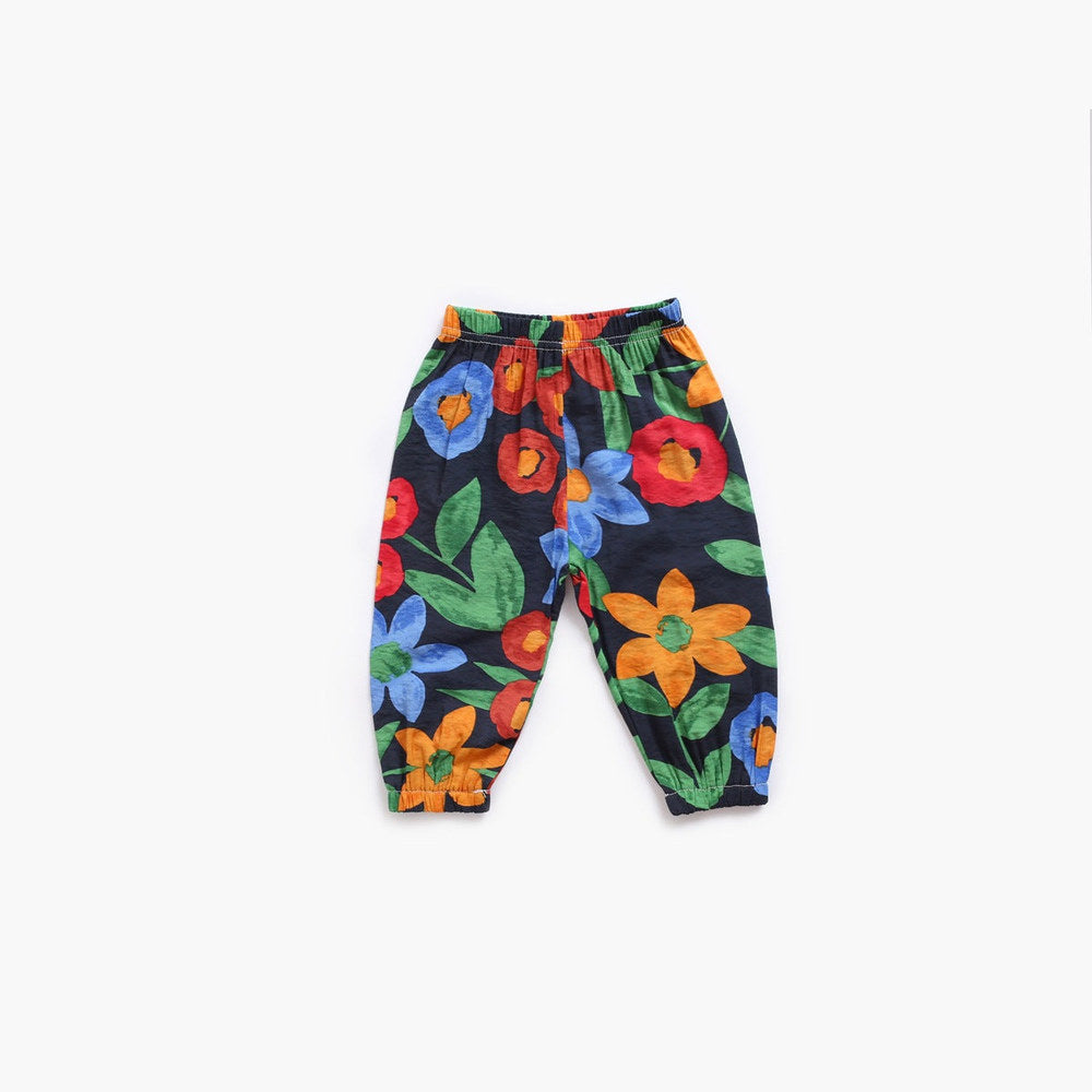 MyKids-USA® Baby Girl Floral Print O-Neck T-Shirt Combo Trousers Sets