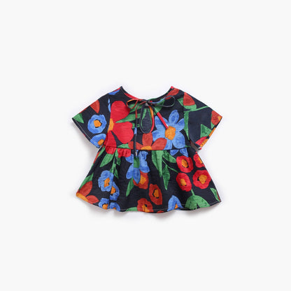 MyKids-USA® Baby Girl Floral Print O-Neck T-Shirt Combo Trousers Sets
