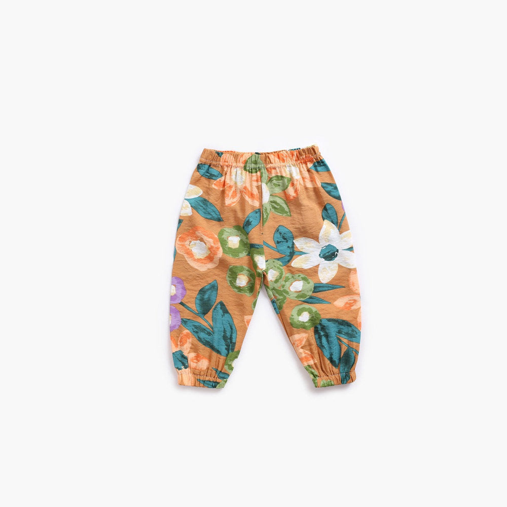 MyKids-USA® Baby Girl Floral Print O-Neck T-Shirt Combo Trousers Sets