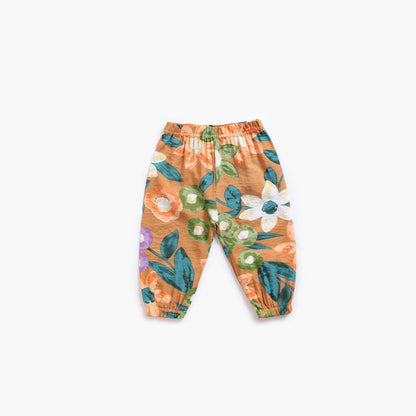 MyKids-USA® Baby Girl Floral Print O-Neck T-Shirt Combo Trousers Sets