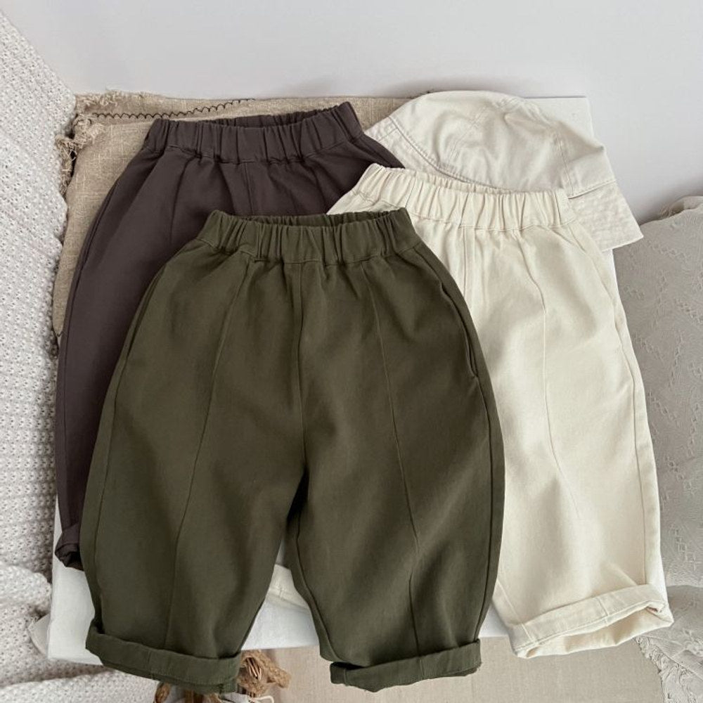 MyKids-USA® Baby Solid Color Casual Fashion Carrot Pants