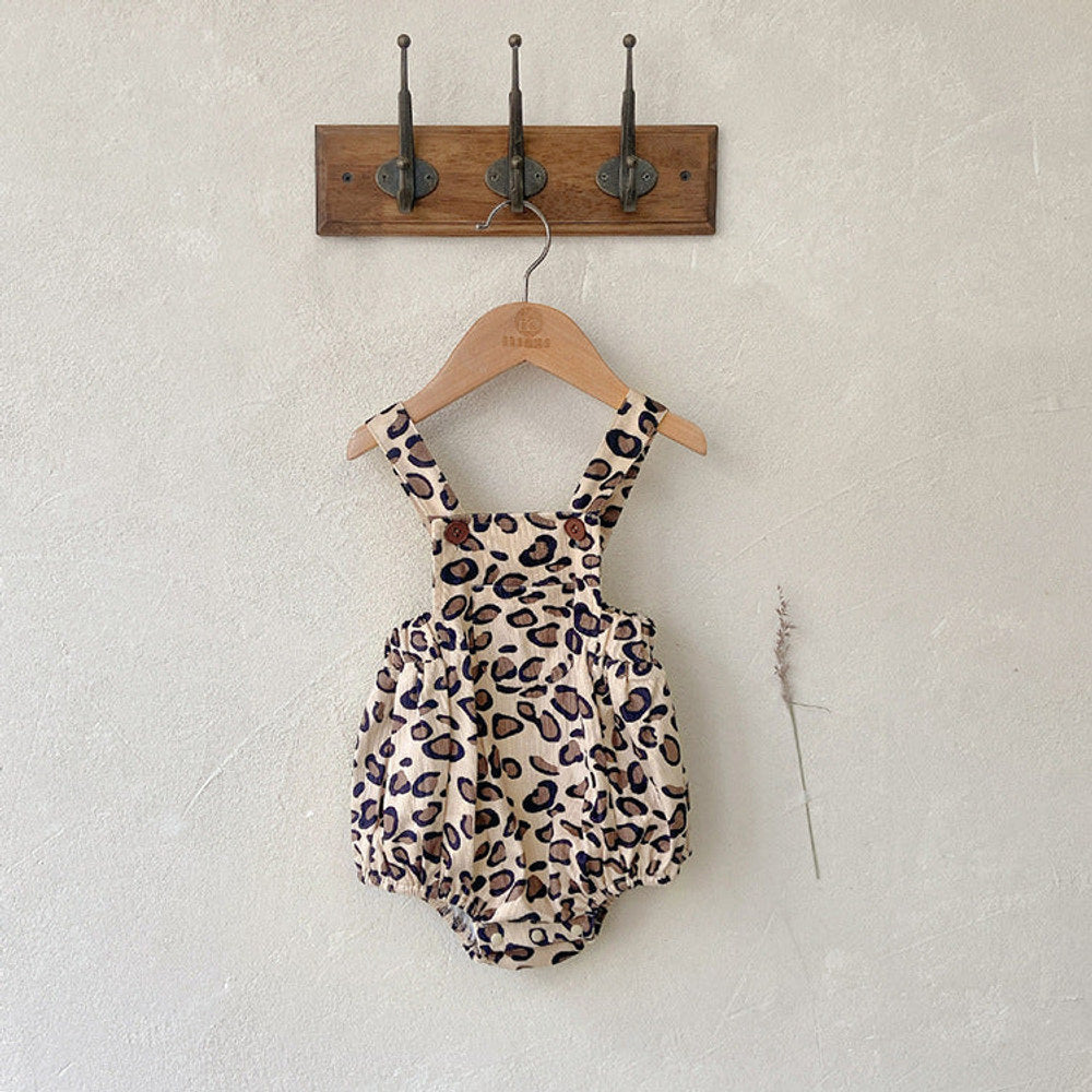 MyKids-USA® Baby Girl Cute Print Pattern Strap Design Overall Triangle bodysuit
