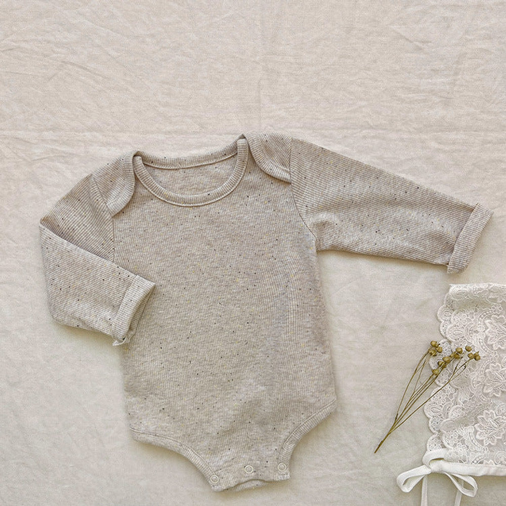 MyKids-USA® Baby Solid Color Pit Strip Fabric Long Sleeve bodysuit Or Jumpsuit (Without Hat)