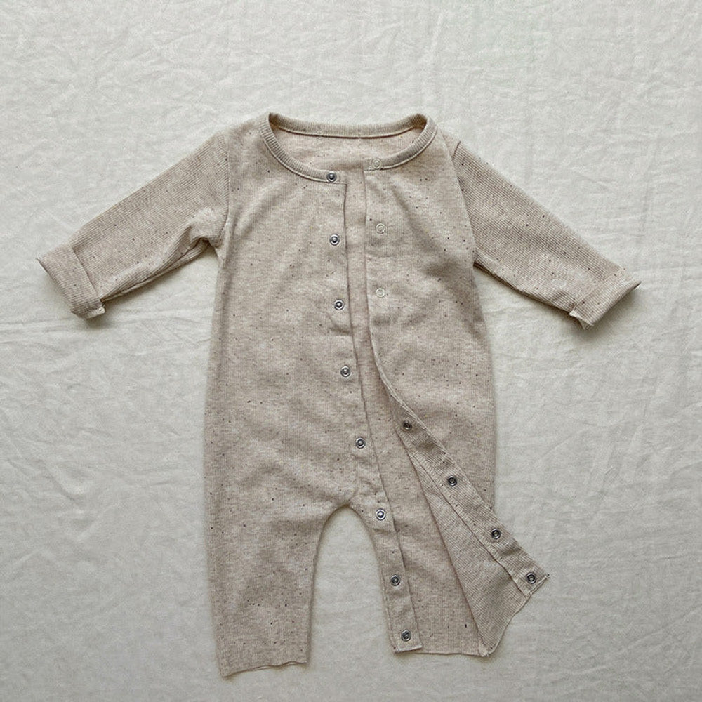 MyKids-USA® Baby Solid Color Pit Strip Fabric Long Sleeve bodysuit Or Jumpsuit (Without Hat)