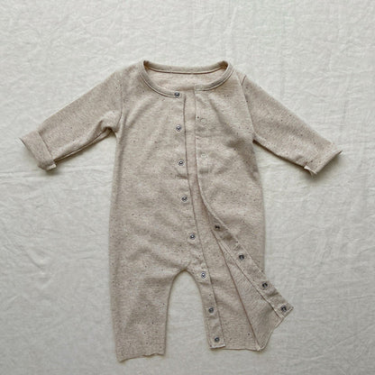 MyKids-USA® Baby Solid Color Pit Strip Fabric Long Sleeve bodysuit Or Jumpsuit (Without Hat)