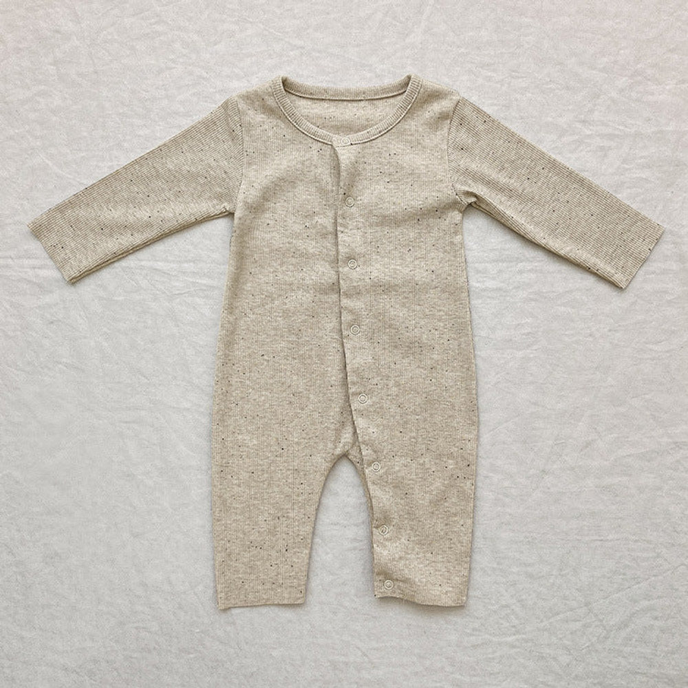 MyKids-USA® Baby Solid Color Pit Strip Fabric Long Sleeve bodysuit Or Jumpsuit (Without Hat)