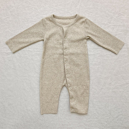 MyKids-USA® Baby Solid Color Pit Strip Fabric Long Sleeve bodysuit Or Jumpsuit (Without Hat)
