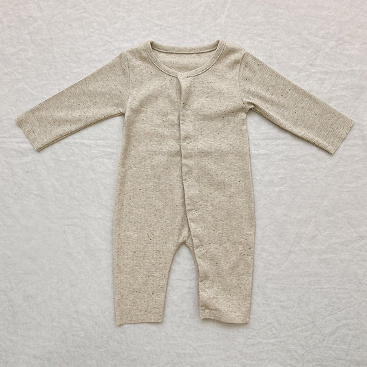 MyKids-USA® Baby Solid Color Pit Strip Fabric Long Sleeve bodysuit Or Jumpsuit (Without Hat)