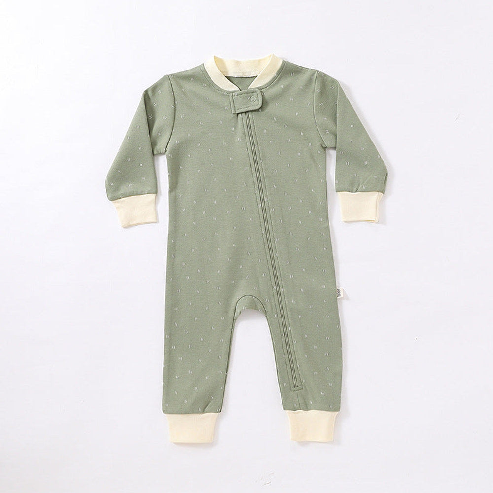 MyKids-USA® Baby Print Pattern Full Zipper Design Soft Comfortable Romper