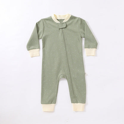 MyKids-USA® Baby Print Pattern Full Zipper Design Soft Comfortable Romper