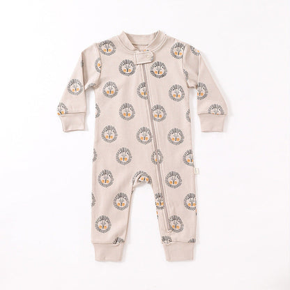 MyKids-USA® Baby Print Pattern Full Zipper Design Soft Comfortable Romper