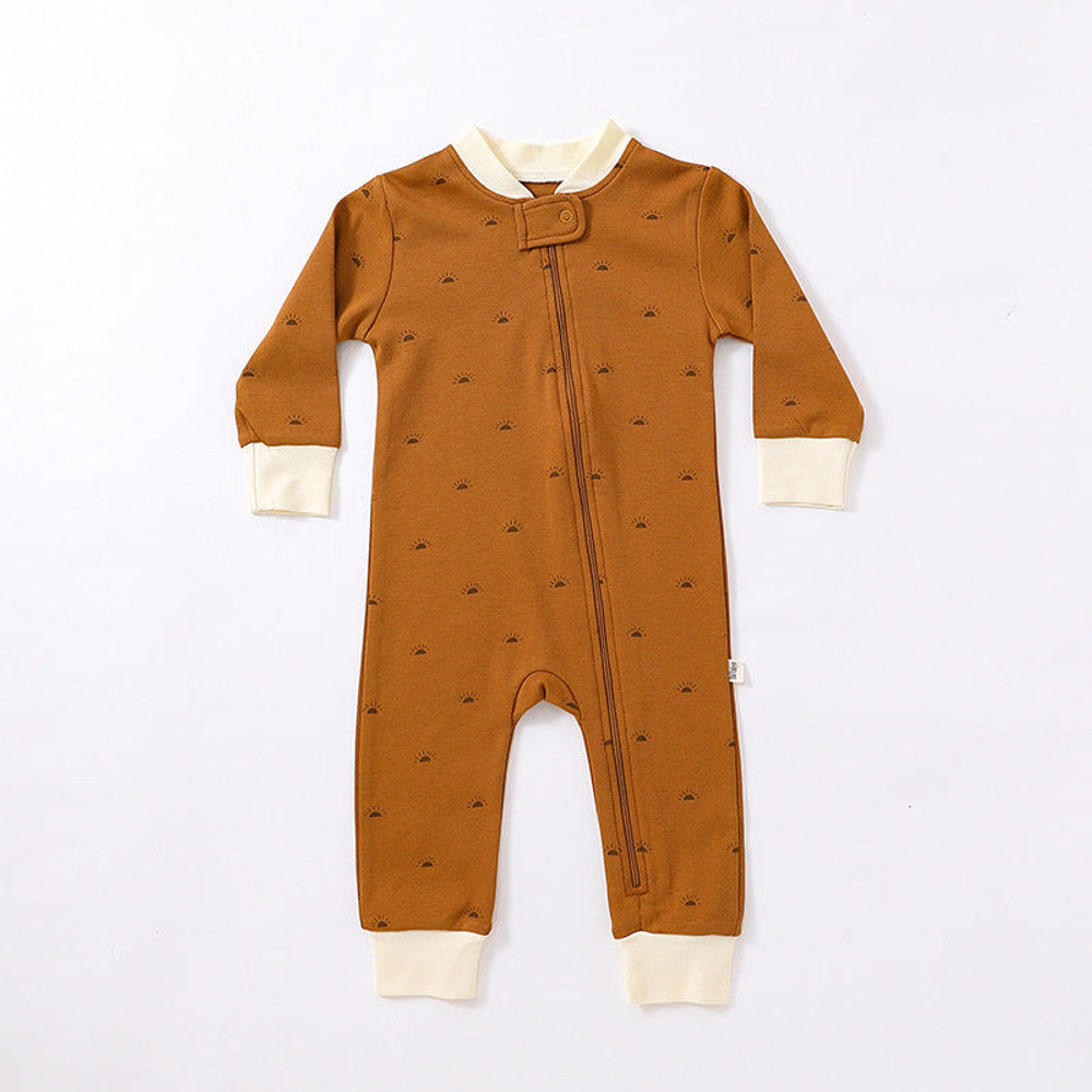 MyKids-USA® Baby Print Pattern Full Zipper Design Soft Comfortable Romper