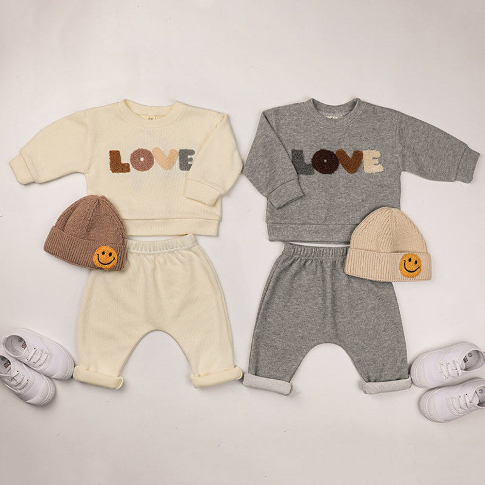 MyKids-USA® LOVE Graphic Hoodies Combo Pants Kids Valentine's Day Sets