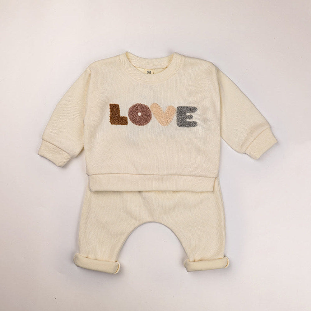 MyKids-USA® LOVE Graphic Hoodies Combo Pants Kids Valentine's Day Sets
