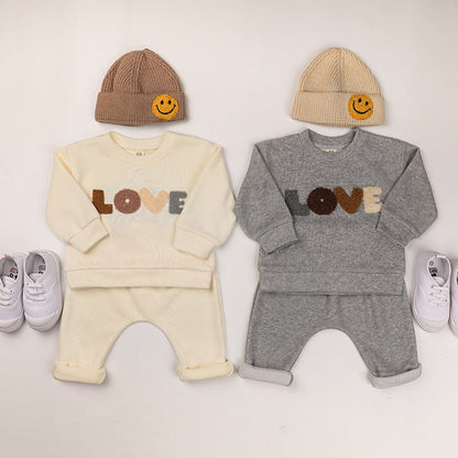 MyKids-USA® LOVE Graphic Hoodies Combo Pants Kids Valentine's Day Sets