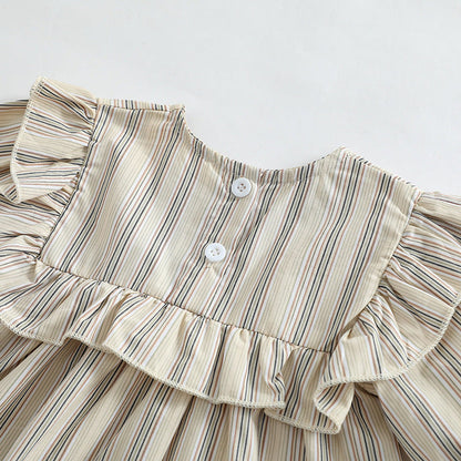 MyKids-USA® Baby Girl Striped Pattern Shirt Combo Shorts One Pieces Sets