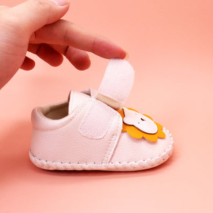 MyKids-USA® Baby Cartoon Bear Patched Pattern Soft Sole Toddler Shoes Indoor