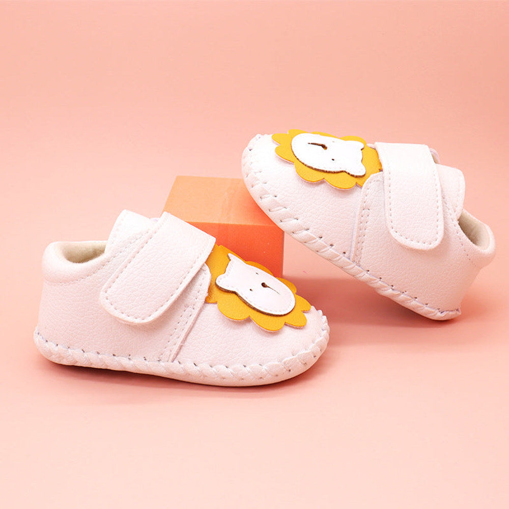 MyKids-USA® Baby Cartoon Bear Patched Pattern Soft Sole Toddler Shoes Indoor