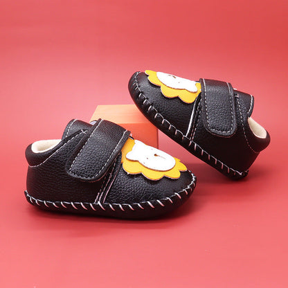 MyKids-USA® Baby Cartoon Bear Patched Pattern Soft Sole Toddler Shoes Indoor