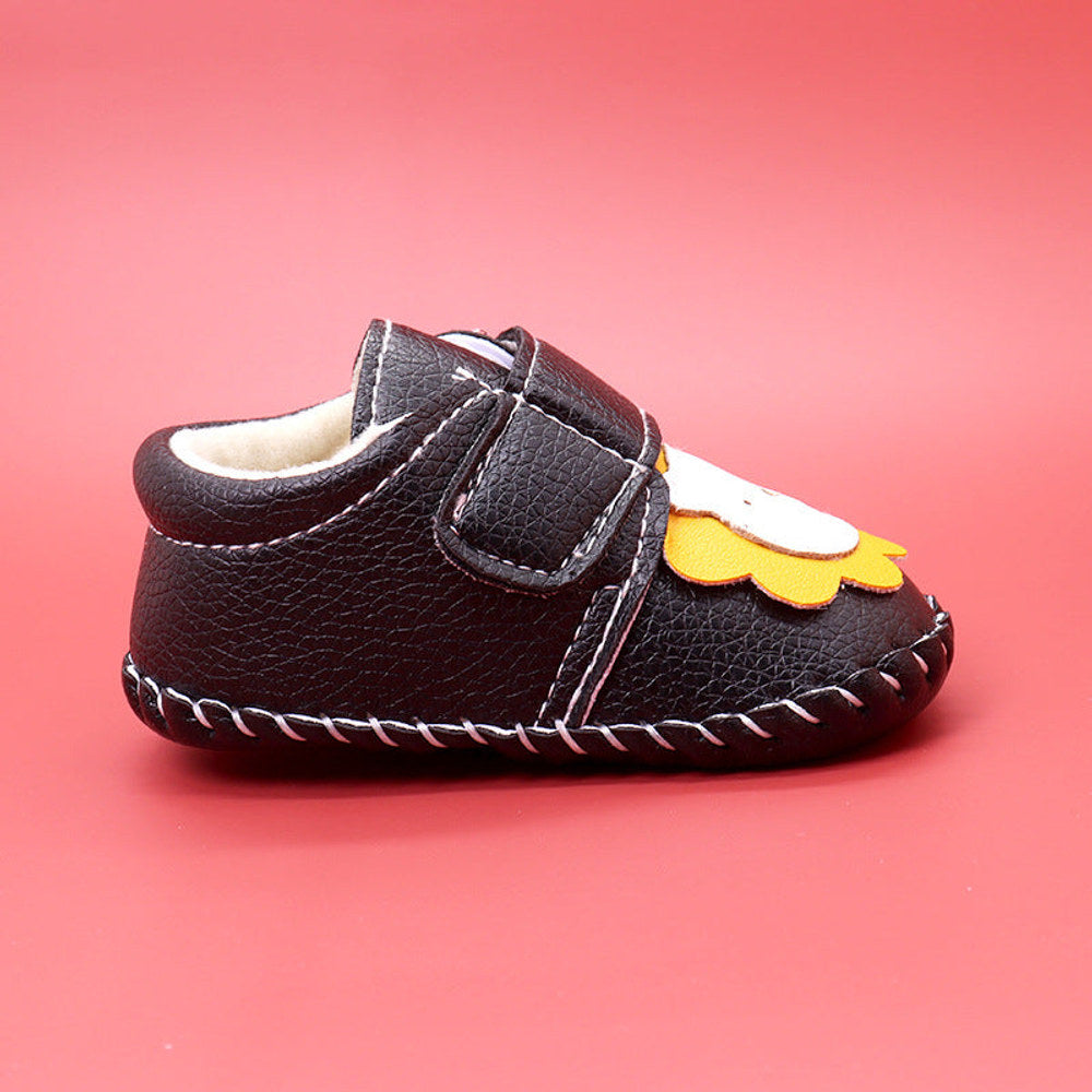 MyKids-USA® Baby Cartoon Bear Patched Pattern Soft Sole Toddler Shoes Indoor