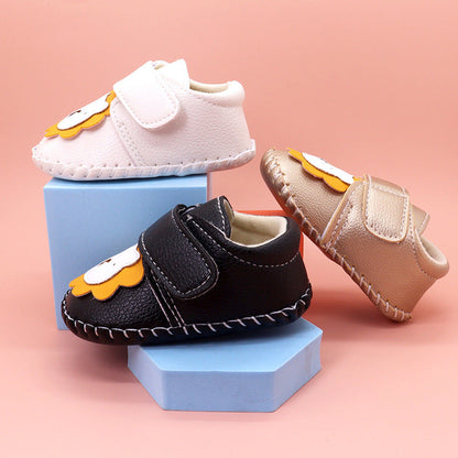 MyKids-USA® Baby Cartoon Bear Patched Pattern Soft Sole Toddler Shoes Indoor